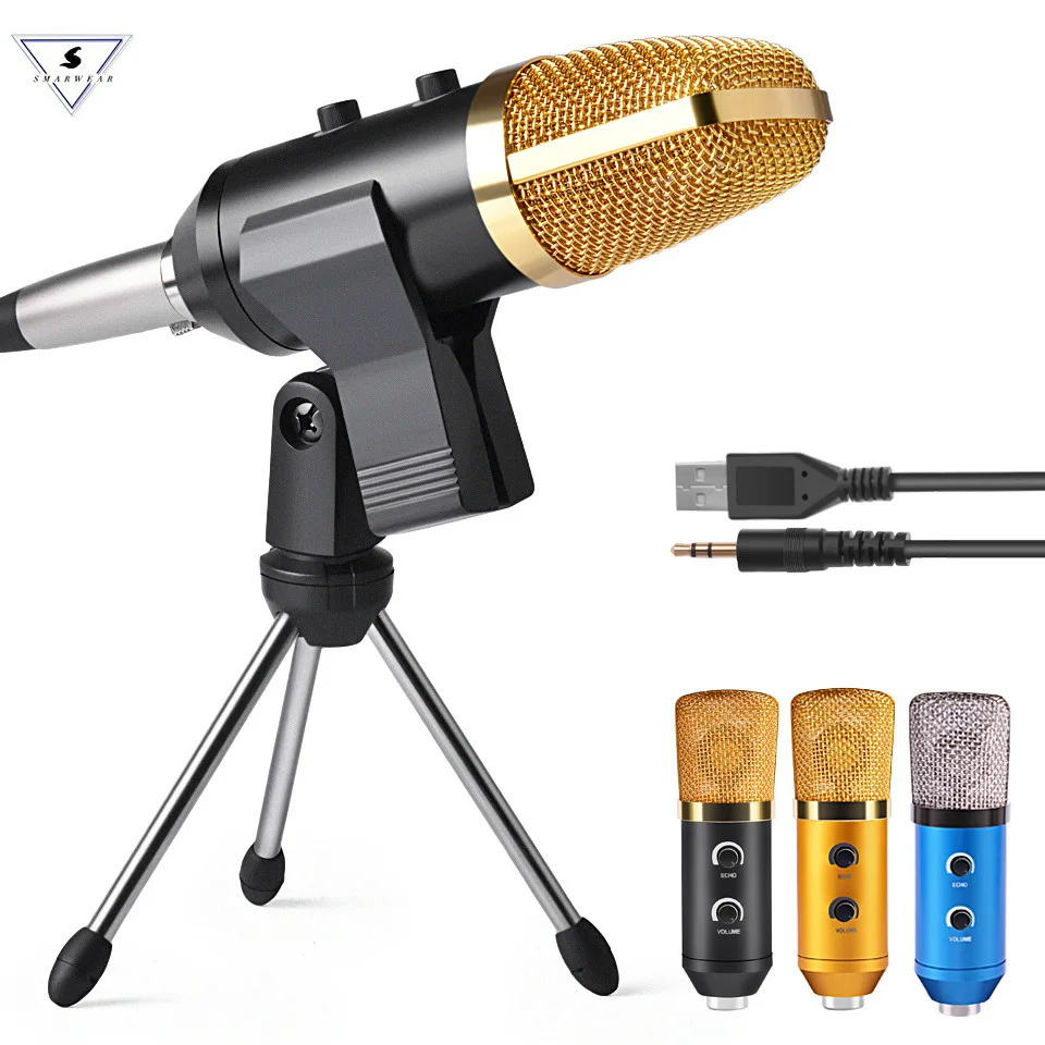 MK F100TL USB Condensator Înregistrare Sunet Microfon Cu Stand Studio Profesional cu Fir Skype Calculator Kareoke Microfon
