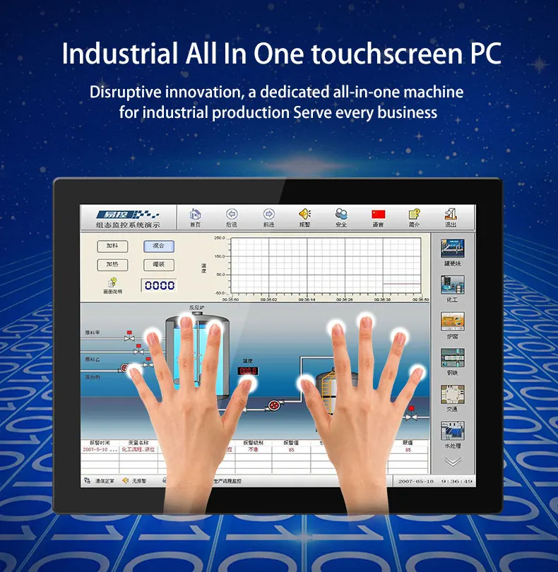 19 Inch Computer Desktop Win10 Linux 232 Industrial Computer Tabletă Cu Ecran Tactil Capacitiv De Control Industrial Produse J1900