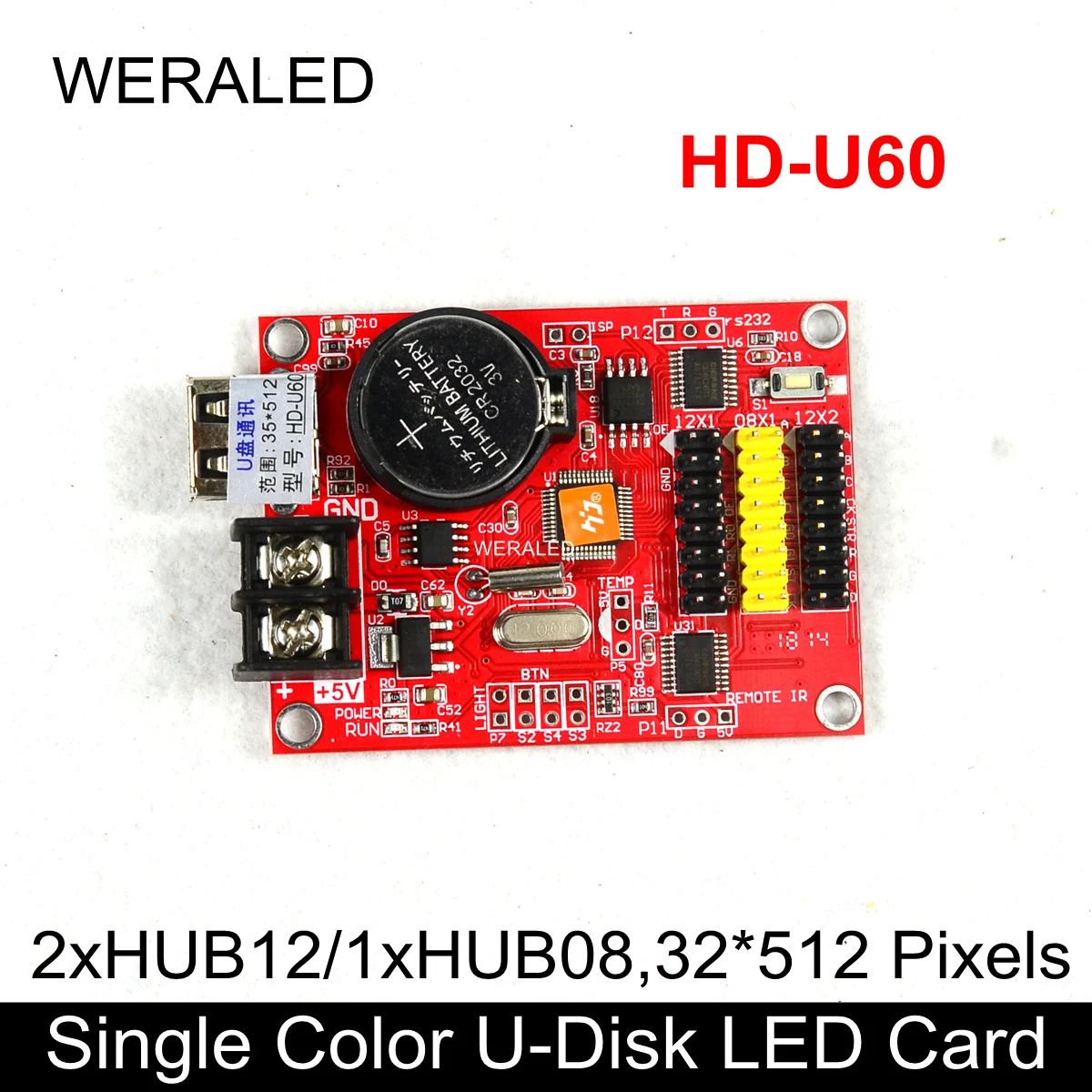 Huidu HD-U60 USB-Disc de Culoare Unică și Dublă de Culoare Scrolling Message Board Control cu LED-uri Carte de Munca pentru P10 Singură Culoare LED Module