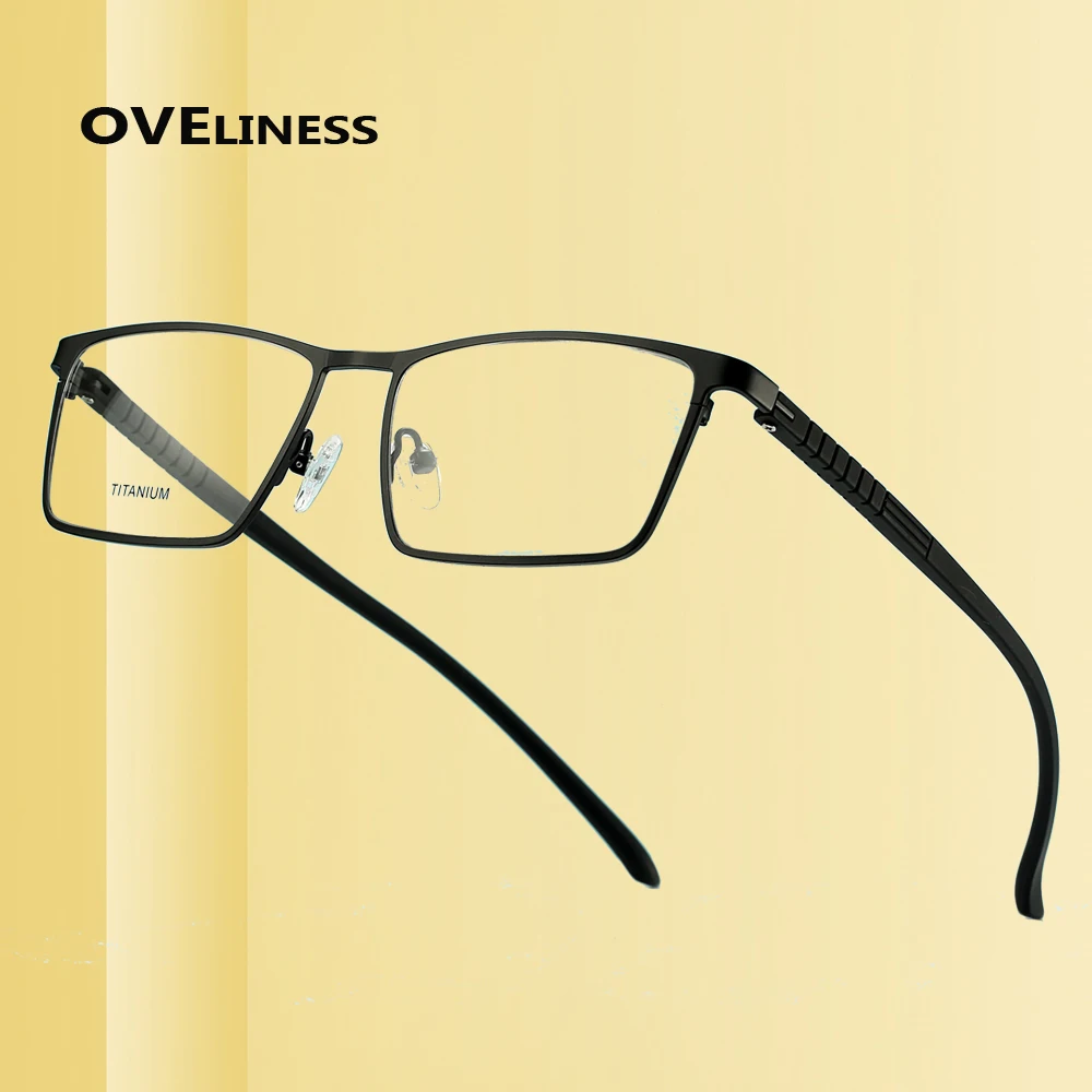 Aliaj de titan de sex masculin ochelari cadru pentru bărbați ochelari de vedere, rame Optice Miopie ochelari baza de Prescriptie medicala Completa din Metal cu prindere rapida Ochelari