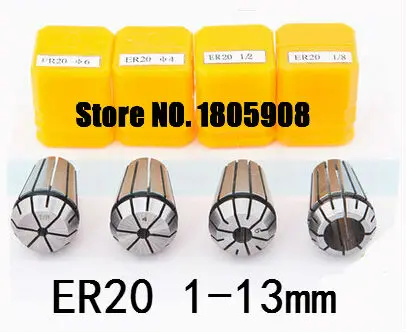 13pcs/set Pensete ER20 1mm-13mm Spring Collet Mare Precizie Set Pensete Pentru Masina de Gravura CNC Strung Moara de Instrumente