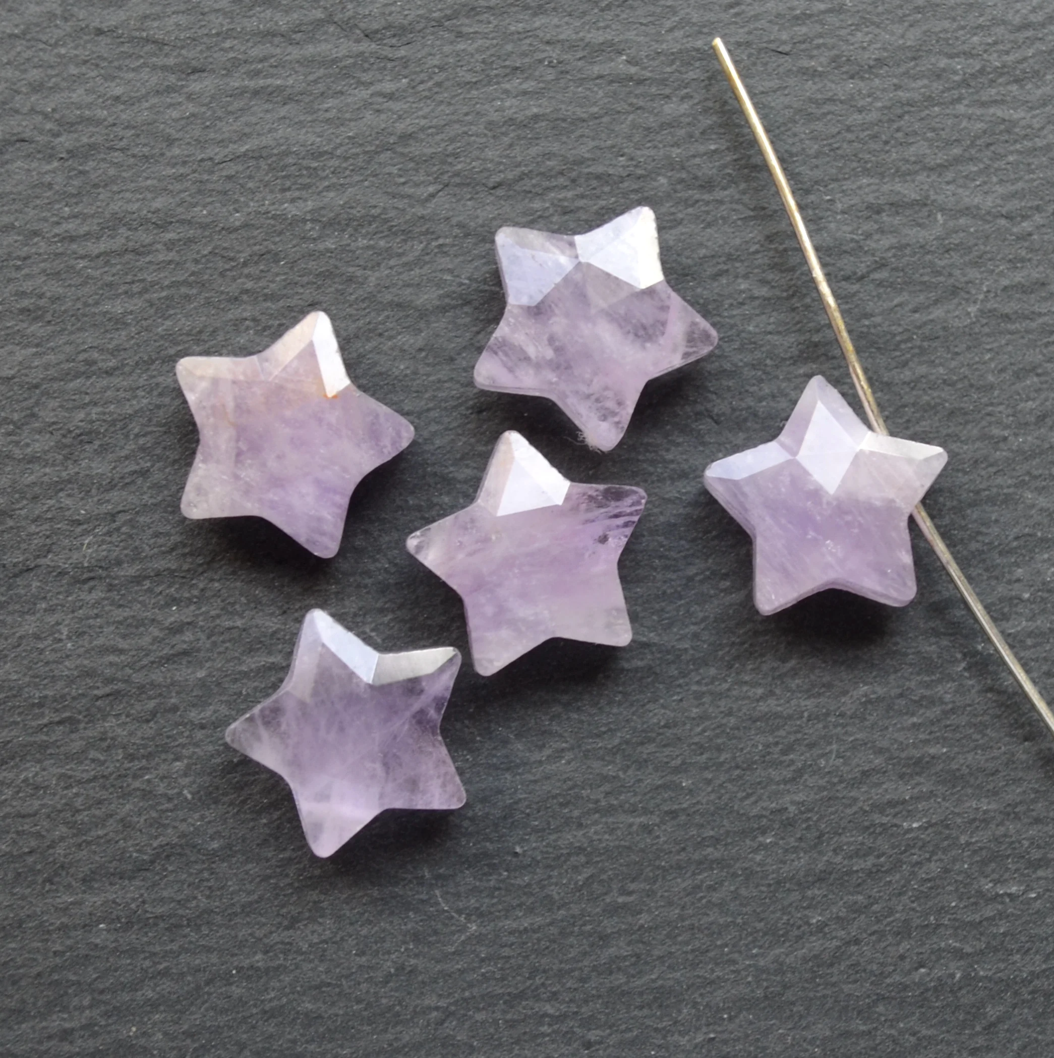 Natura 12 mm stele sahpe ametist , cuarț roz pandantiv ,forma de stea piatra farmecul margele
