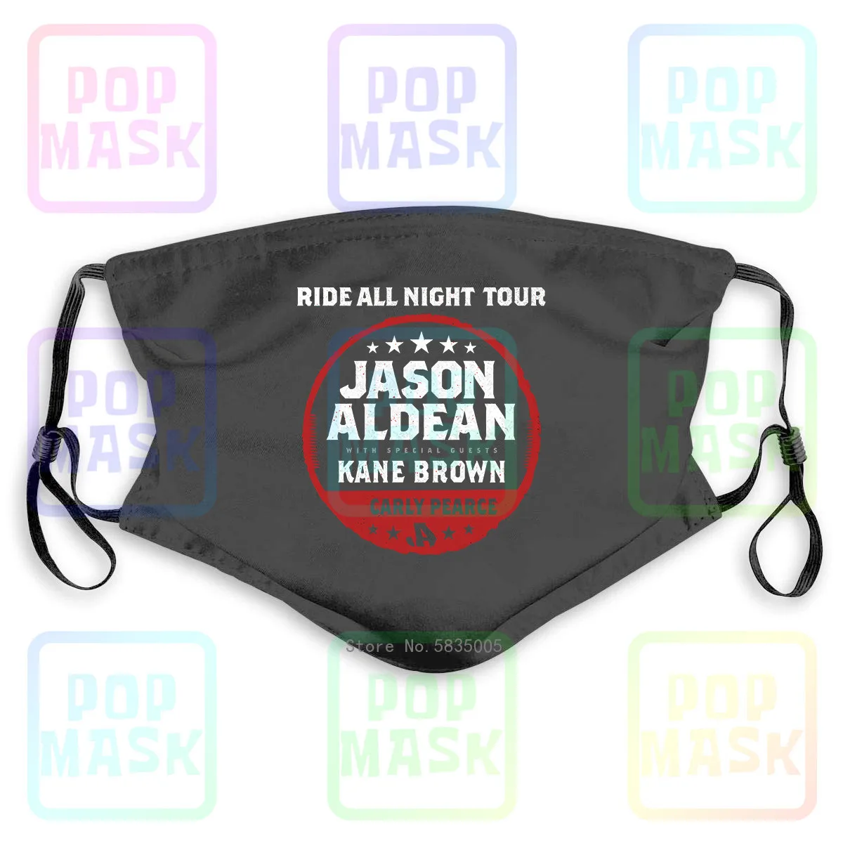 Anti-Poluare Masca Noua Jason Aldean - Ride Toata Noaptea Datele Turneului 2019 Inlocuit Filtru Anti-PM2.5