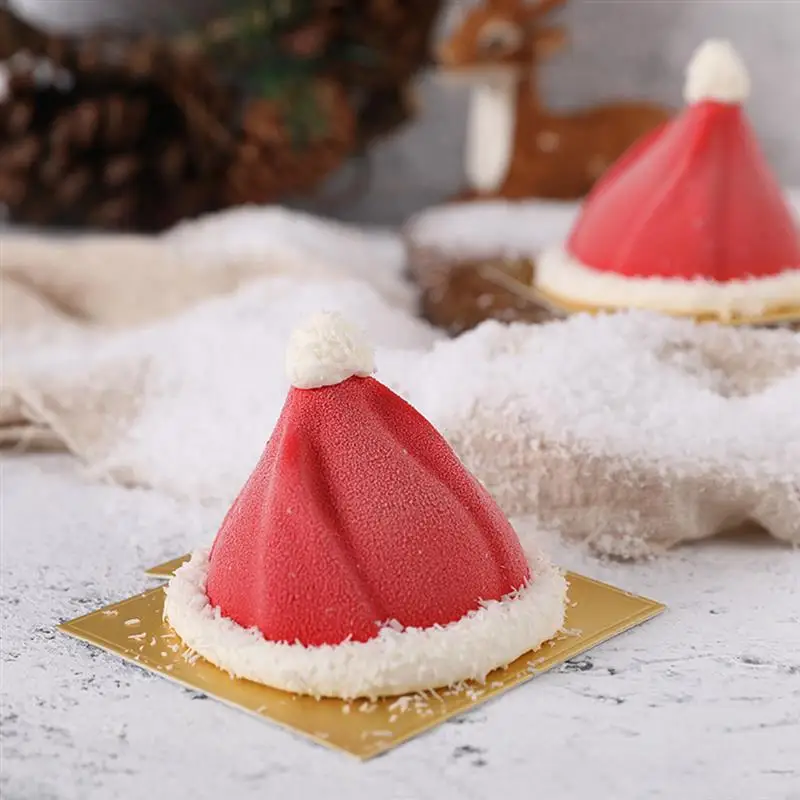 Crăciun Tort Mucegai 3D Moș Crăciun Pălărie Mucegai Silicon Ciocolata Fondant Mucegai, Mucegai de Copt