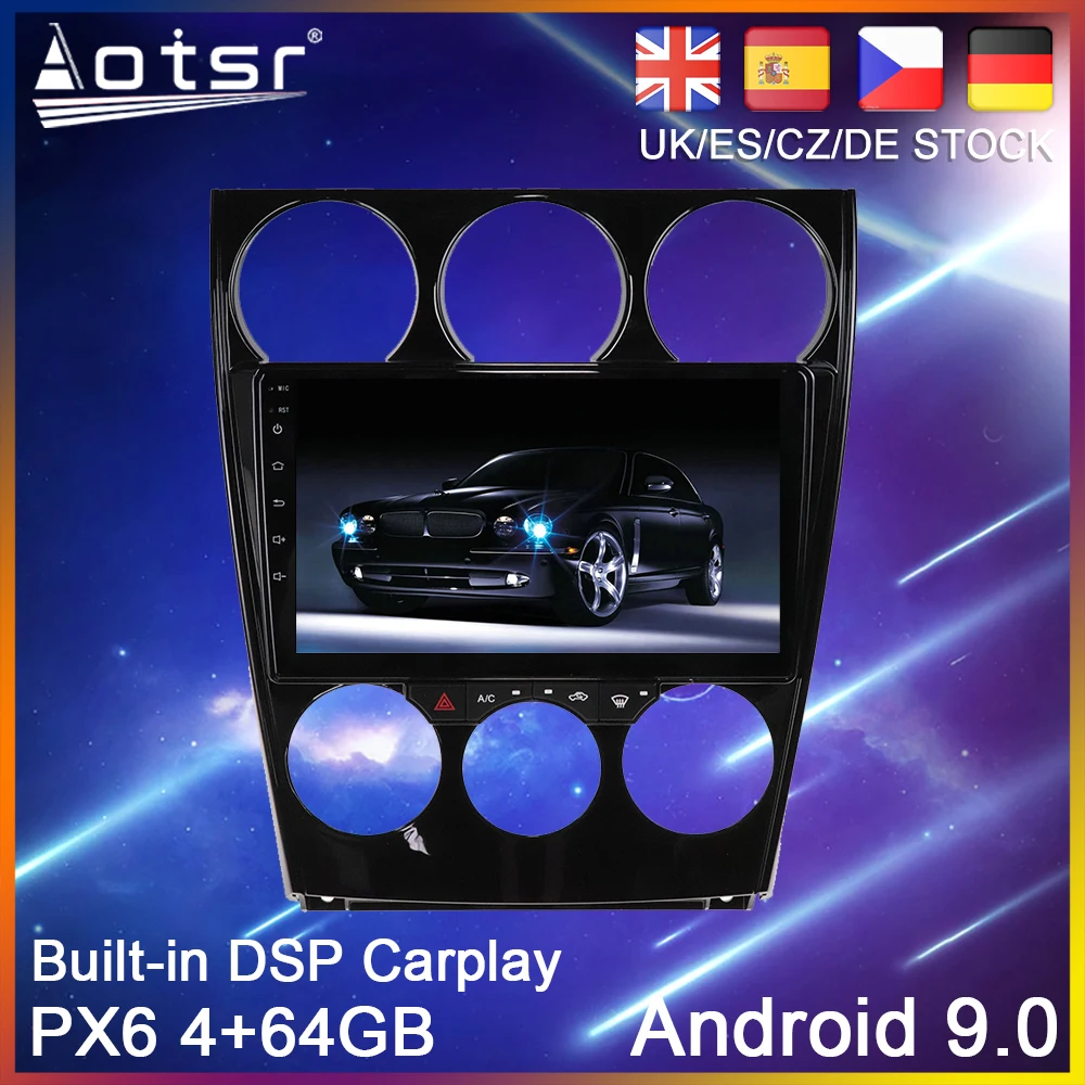 Android 10 PX6 64G Masina Jucător de radio de Navigație GPS Pentru Mazda 6 2004 2005 2006 Auto Stereo Multimedia Player Video Unitatii