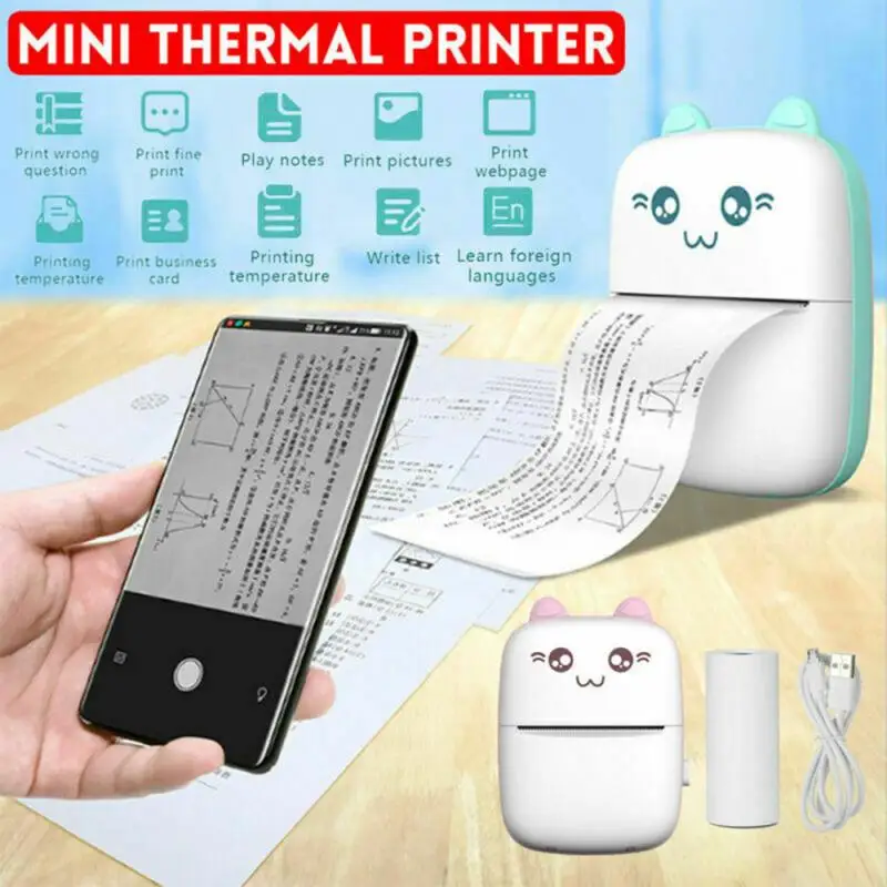 Portabil Mini Imprimanta Termica Foto Pocket Photo Printer Imprimare Wireless 2020 Telefonul Mobil Android iOS, PC-ul de Buzunar