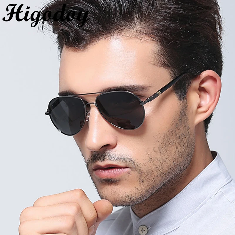 Higodoy Retro Bărbați ochelari de Soare Polarizat de Conducere Clasic Vintage Black Metal Oval Ochelari de Soare pentru Barbati ochelari de soare de Designer de Brand