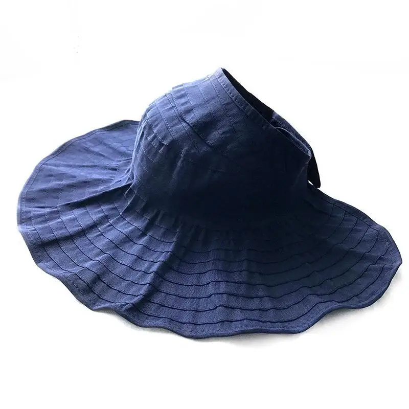COKK Pălărie Femei Pălării de Vară Pentru Femei Fete Pliabil de Plaja Palarie de Soare Coada de cal Capac Margine Largă Portabil Anti-Uv, Vacanta, de Călătorie