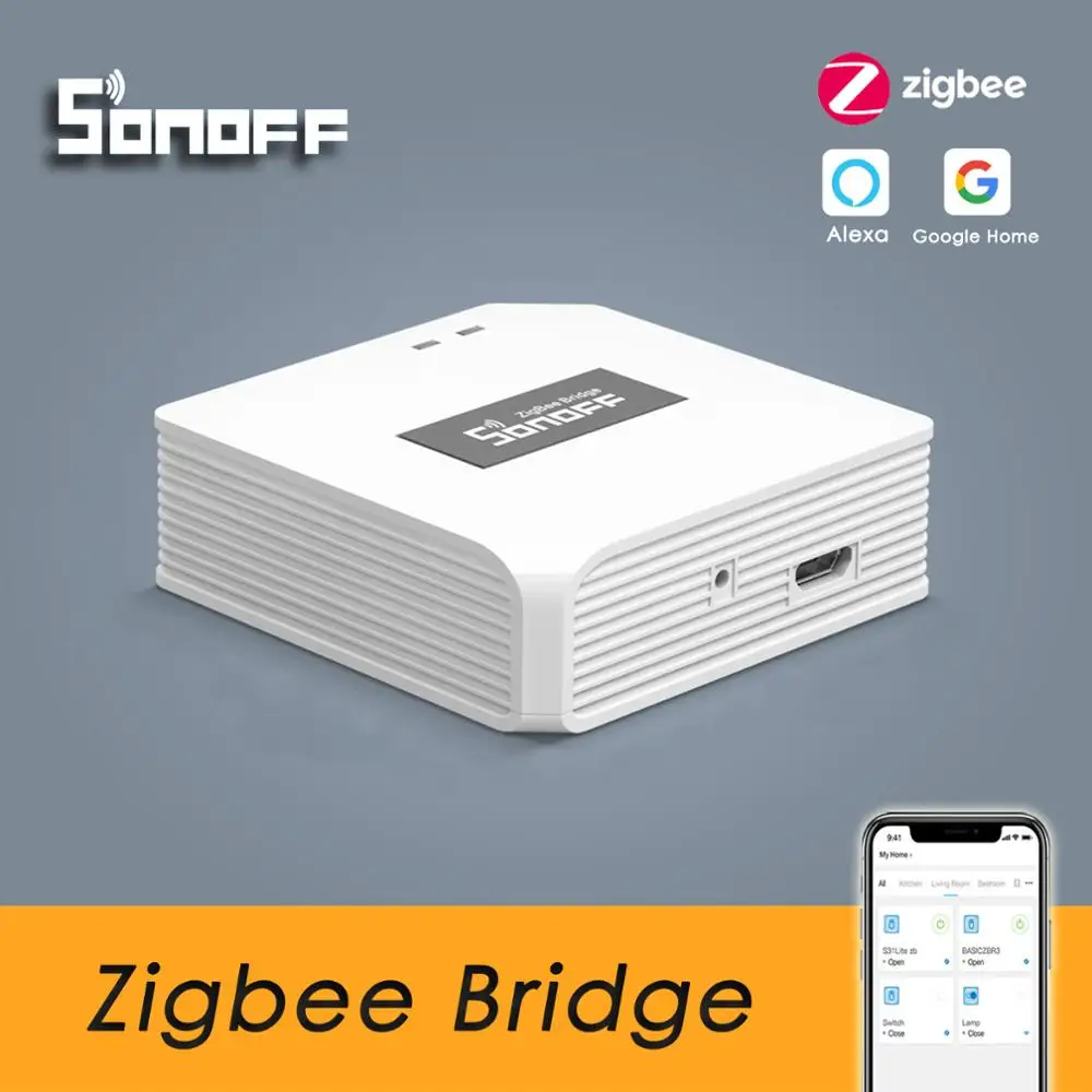 SONOFF Zigbee Pod Hub Gateway pentru Zigbee Comutator Senzor de Mișcare PIR Zigbee Senzor de Usa, eWeLink Lucru App cu Alexa de Start Google