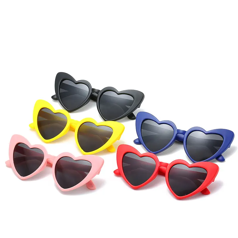 Cauciuc Polaroid Fetita ochelari de Soare pentru Copii Inima 2019 TR90 Negru Roșu Roz Inima Ochelari de Soare pentru Copii Polarizate Flexibil