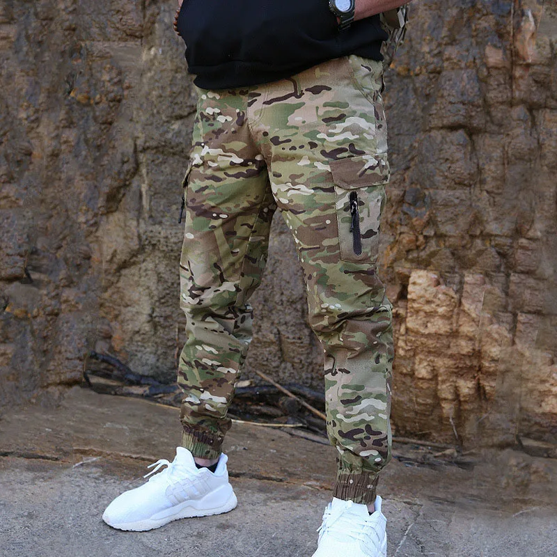 Bărbați Tactice Militare Pantaloni Multi-buzunar de Streetwear Casual Camuflaj Jogger Pant de sex Masculin Navetiști Pantaloni Cargo Droppshipping