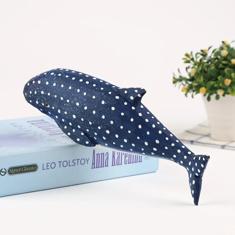 Decor Rechin Balena Creative Sculptură în Lemn Meserii Animal Marin Seria Decor Lemn Produsului Decor 27*5*9cm