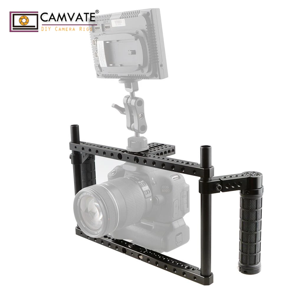 CAMVATE Camera Cusca Complet Rig Cu Mâner Pentru Canon EOS 1DC /1DX/ Nikon D3X/D3S/D800/810/850/A7/ A7S/A7R/A7II/ A7RII/A7SII / X-T2