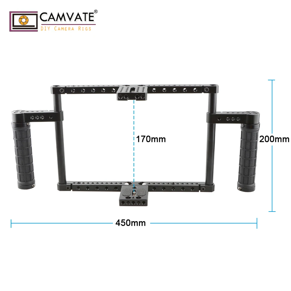 CAMVATE Camera Cusca Complet Rig Cu Mâner Pentru Canon EOS 1DC /1DX/ Nikon D3X/D3S/D800/810/850/A7/ A7S/A7R/A7II/ A7RII/A7SII / X-T2