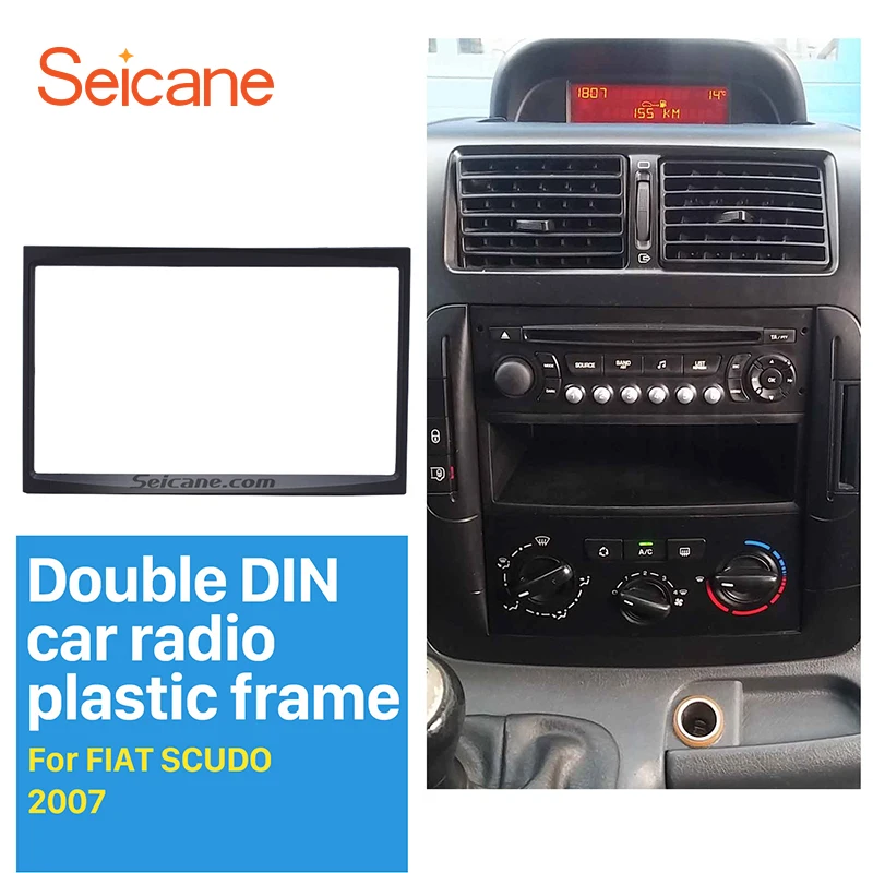 Seicane 2 Din Car Audio Trim Kit Măștii Panoului de Cadru pentru anul 2007 FIAT SCUDO Stereo Remontarea Plăcii de Bord