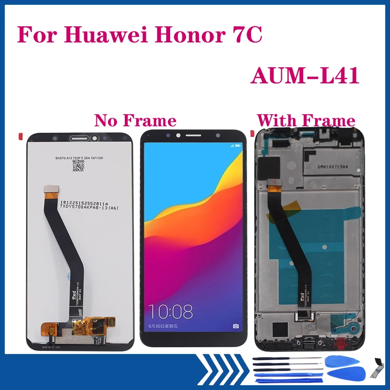 5.7-inch NOU LCD Pentru Huawei honor 7C AUM-L41 L29 display LCD Touch Screen Digitizer Asamblare cu cadru de Reparare piese