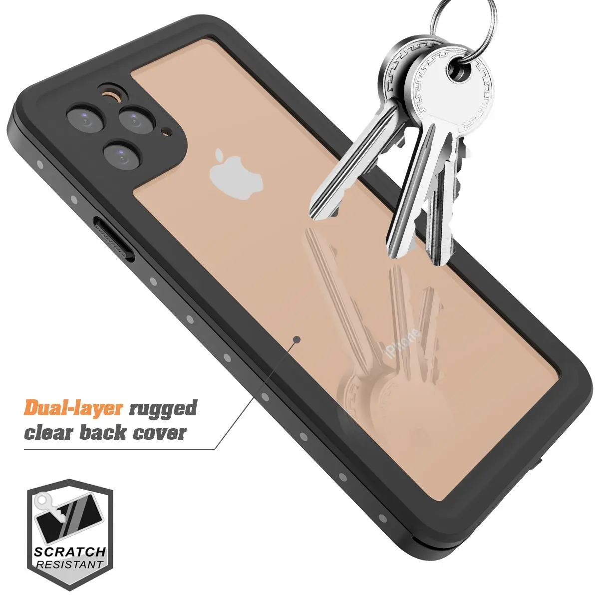 Yuezu carcasa Subacvatica Pentru iPhone 12 Pro Max carcasă rezistentă la apă, rezistent la Șocuri Corp Plin Caz Clar de Plastic pentru iPhone 11 XR Funda