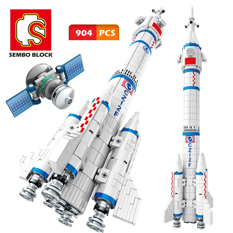 SEMBO CZ-2F Purtător de Rachete Bloc Aerospațială Tehnice Nava Jucarii Model Creator Cărămizi Astronaut Copii Jucărie Băiat de Cadouri