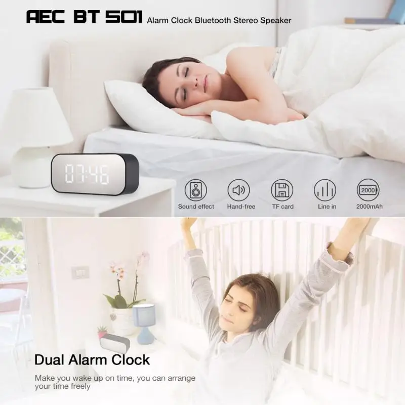 LED Ceas cu Alarmă Ceas Digital Snooze Ceas de Masa Cu Stereo Lumina Electronice de Mare de Timp Temperatura de Afișare Acasă Decor Ceas