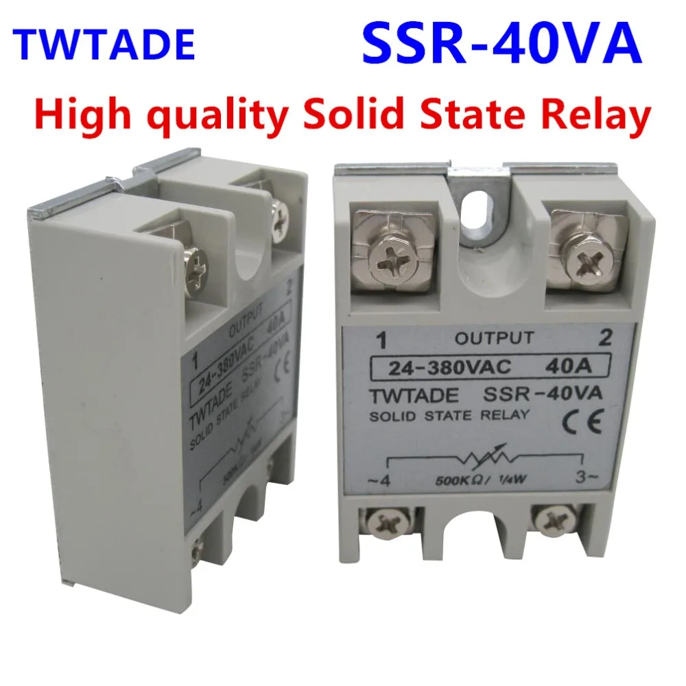 TWTADE/de Înaltă calitate, solid state releu SSR-40VA 40A 470-560k ohm LA 24-380V AC RSS 40VA releu solid state Rezistența Regulatorului