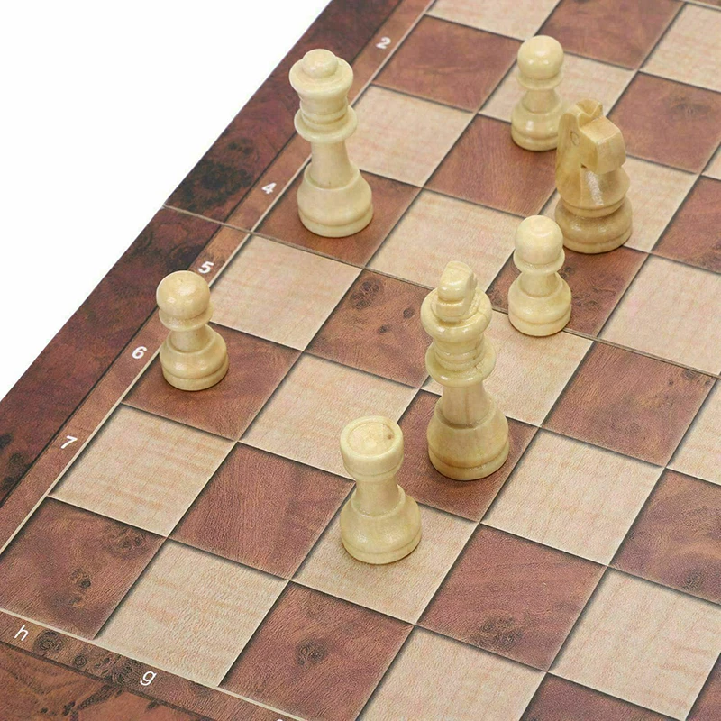 Noul Design 3 in 1 din Lemn de Șah, Table, Dame de Călătorie Jocuri de Șah Bord Proiecte de Divertisment Cadou de Crăciun