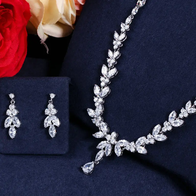 SINZRY elegant set de bijuterii de mireasă Cubic Zirconia rochie orbitor colier set de bijuterii pentru femei lady costum de bijuterii