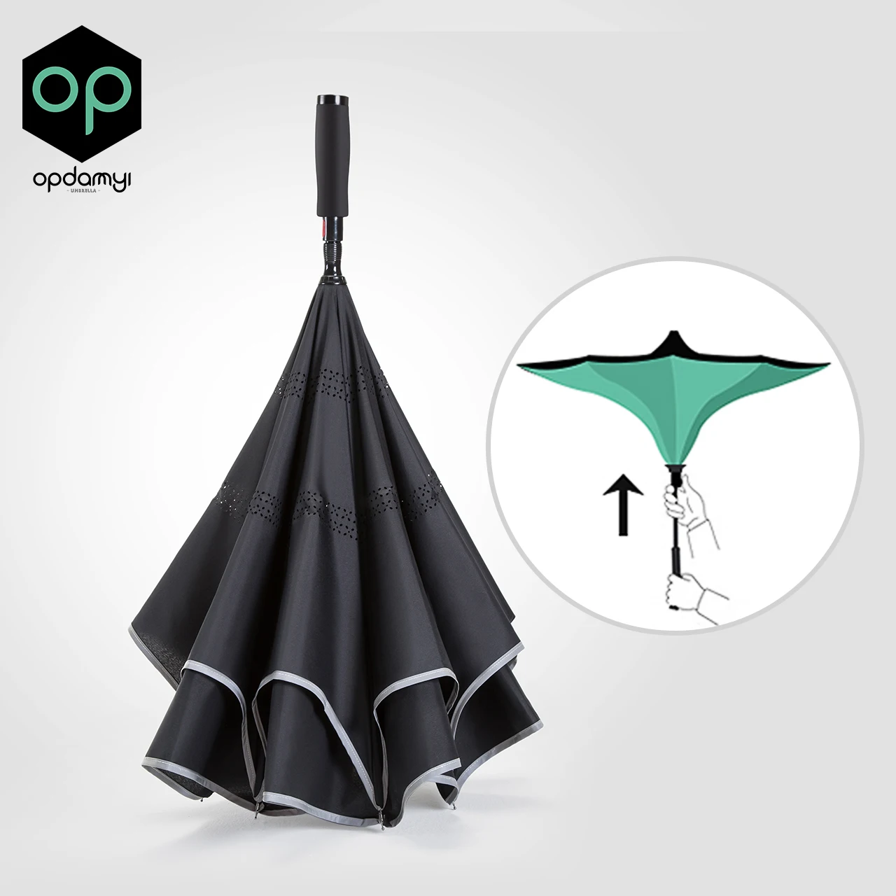 Creative Inversat Inverse Umbrela de Ploaie Femei Oameni de Afaceri Mâner Lung Umbrela Windproof Dublu Strat Paraguas Cutie de Cadou SY208