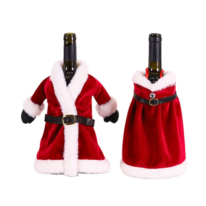 Anul nou Creative Vin Rosu Sac de Crăciun Vin Rosu Set Crăciun Rochie Fusta Sticla de Vin Decor de Craciun pentru sticla de vin acoperă