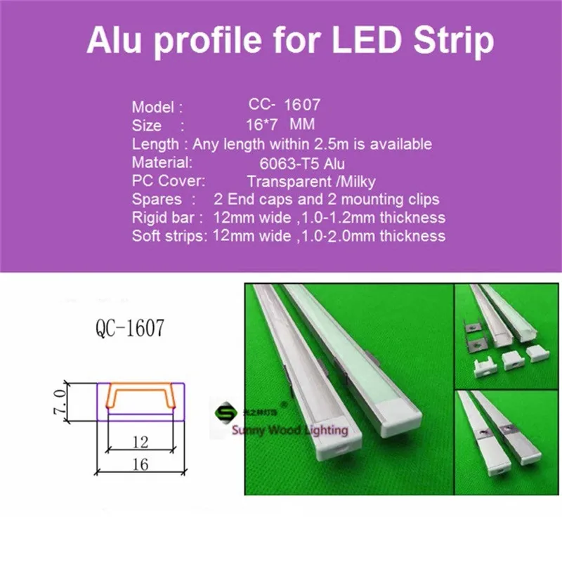 2-30buc/Lot ,0,5 m/pc-ul, LED-uri de Profil de Aluminiu Pentru 5050 5630 Benzi,Lăptos/Capac Transparent 12mm Pcb,Bandă de Lumină de Locuințe Canal