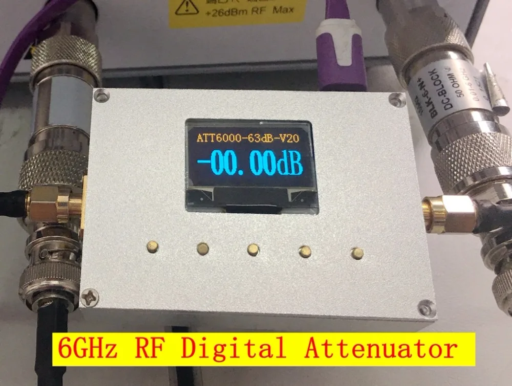 NOI 6G Digital Programabil Atenuator 60DB Pas de 0,25 DB Display OLED CNC ATT-6000V2.0