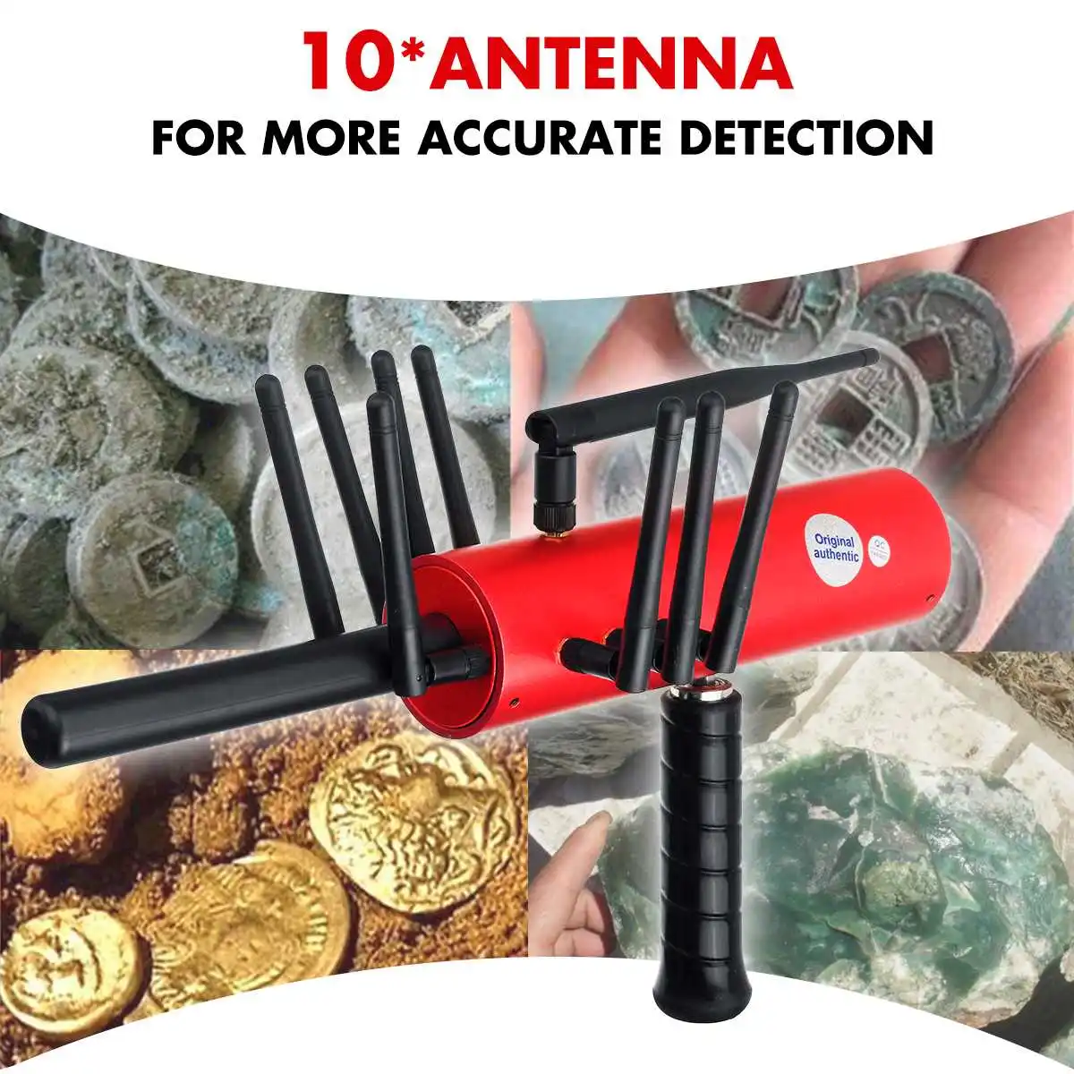 Profesionale Subteran Detector de Metale 10x Antenă de Înaltă Sensibilitate Argint Aur Detector Excavator pe scară Largă Scanner de Prospectare
