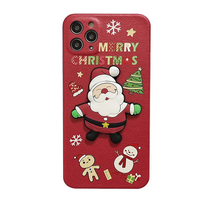 TPU moale Capacul Pentru iPhone 7 8 Plus XR XS Max Telefon Moale Caz Pentru iPhone 11Pro SE 2020 12 Mini Caz de Crăciun, de Anul Nou