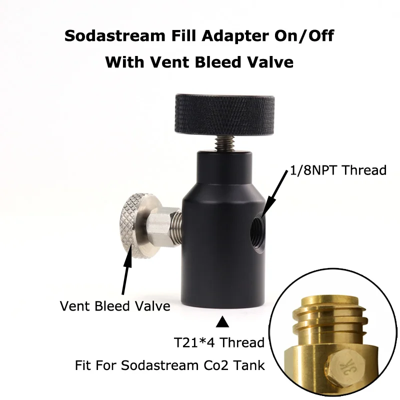 Noi Soda Stream Rezervor de CO2 Butelie UFA Universal Umple Adaptor CO2 HPA Adaptor On/Off Cu Aerisire Supapa de purjare ASA Mare Buton