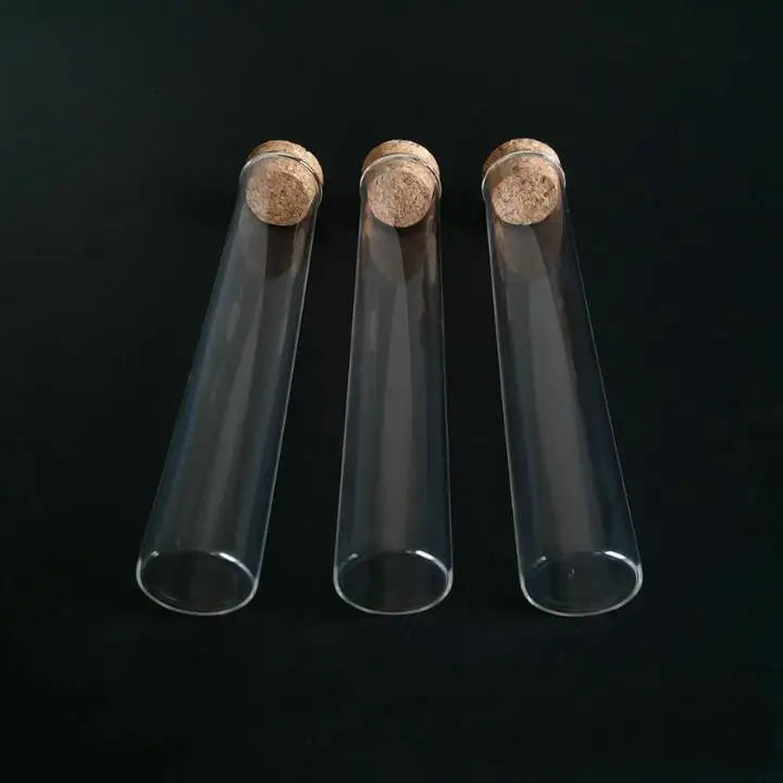 12pcs/mult de 25*100 mm fund Plat Eprubetă de Sticlă cu dop de plută capac pentru tipurile de Teste/Experimente