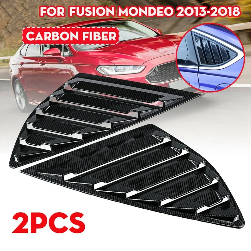 2 buc Fibra de Carbon ABS Trimestru Jaluzele Capacul de Aerisire Geam Lateral pentru Ford Fusion Mondeo 2013-2018 Styling Auto