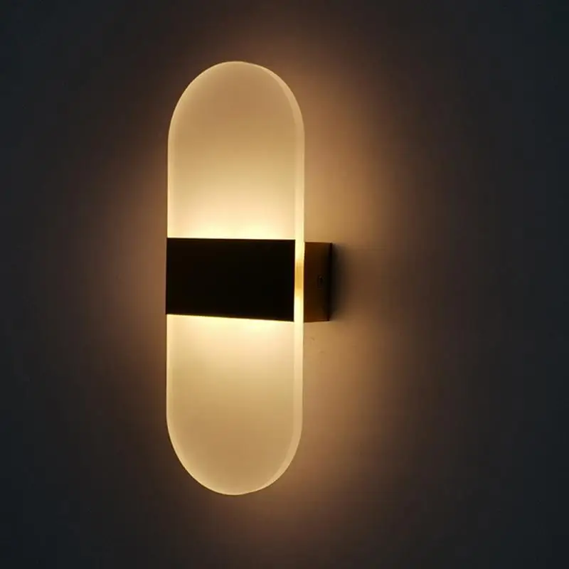 6w LED Lămpi de Perete Pian Cheie Cheie Acrilic Lumina de Perete din Aluminiu Simplu Dormitor Living Hotel Studiu Hol, Culoar de Lumină Interioară