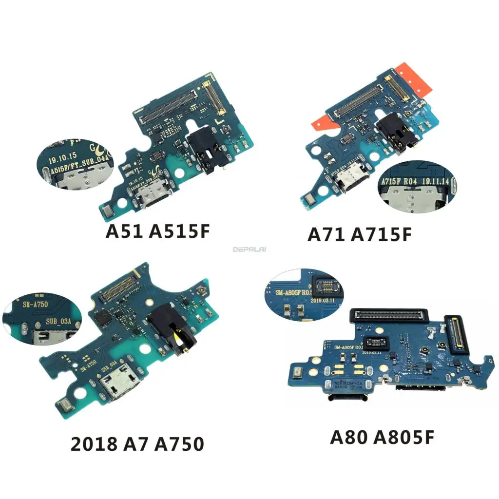 Încărcare USB Dock Cablu Flex Pentru Samsung A51 A515F A71 A715F A750 A7 2018 A80 A805 Port Încărcătorul de Bord Conector jack pentru Căști