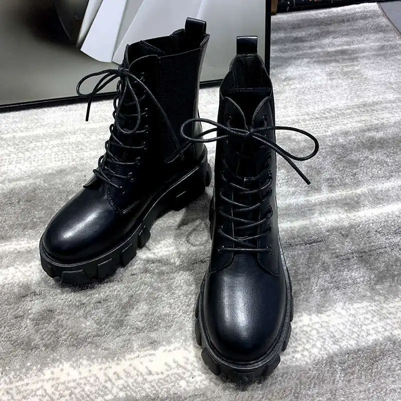 2020 Lux Chelsea Cizme Femei, Cizme Martin Pantofi Cald Iarna Platforma Glezna Cizme Aluneca pe Indesata Toc Gros de Brand Designer de T3