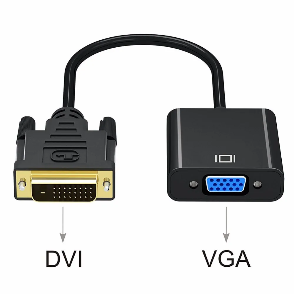 1080P DVI-D la VGA Cablu Adaptor 24+1 25 Pin DVI tata-15 Pini VGA Female Video Converter Conectorul #239713