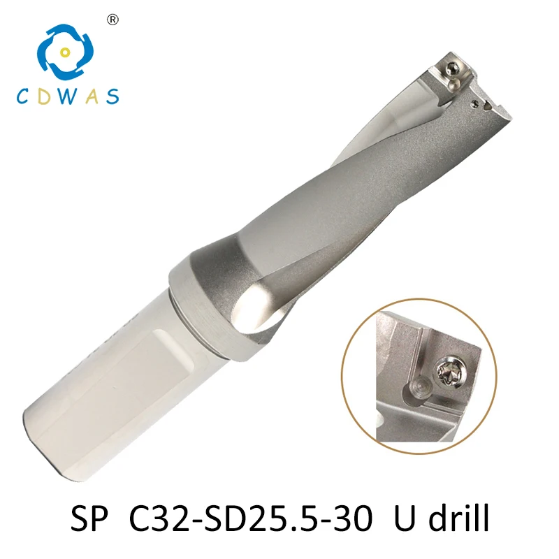 SP C32 SD25.5 25.5 MM - 30MM U Foraj de mică adâncime Gaură indexabile introduce exerciții 2D 3D 4D Rapid Burghiu CNC Pentru SP Tip Insertii