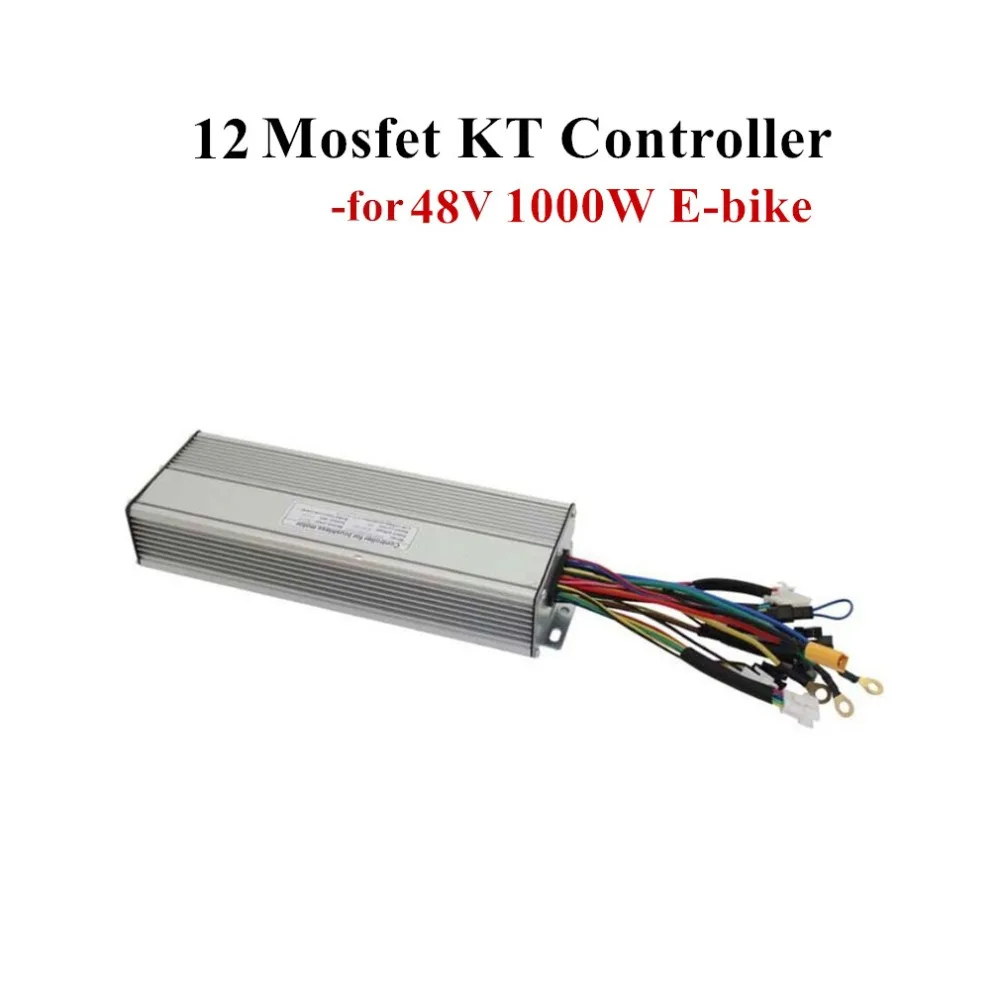 12 Mosfet KT Controler se Potrivesc pentru 48V 1000W Eletric Biciclete Gearless fără Perii DC Hub Motor Dual Mode/Undă Sinusoidală E-bike Programator