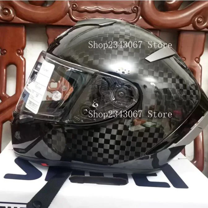 Fata complet casca Motocicleta X14 balck SARPE material de fibra de carbon Casca negru furnici de Echitatie de Curse Motocross Motobike Casca