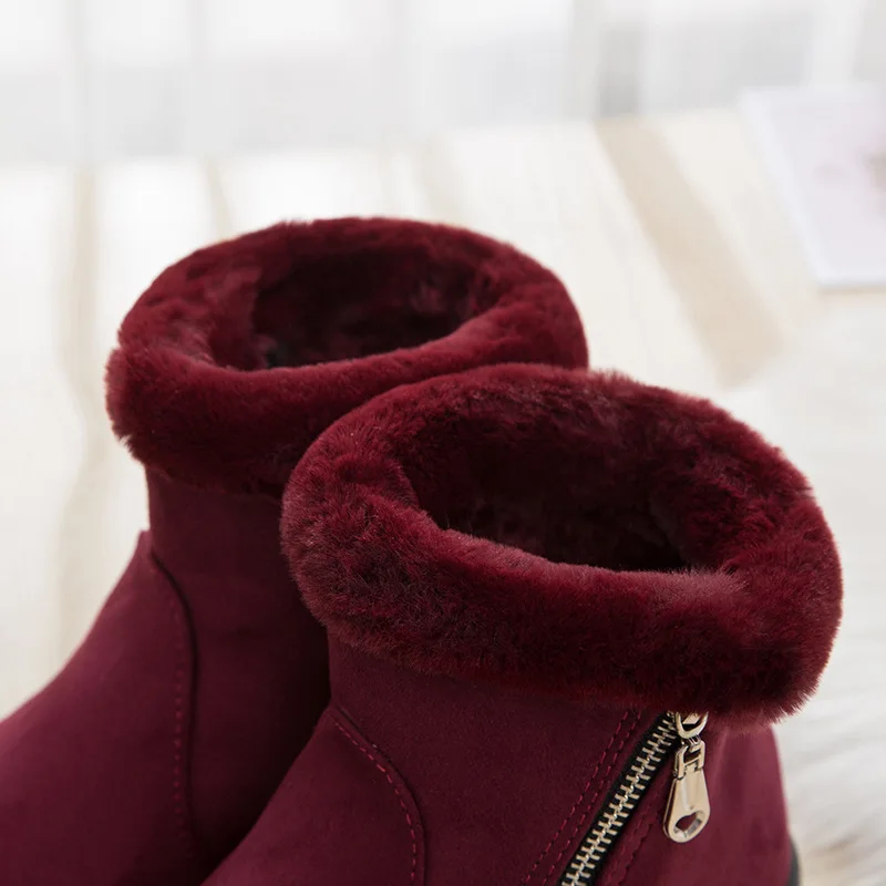 Zip de Iarnă pentru Femei Cizme de Zăpadă Non-alunecare Grosime Cald Glezna Cizme de Moda pentru Femei de vârstă Mijlocie Mamei Iarna Pantofi de Bumbac Ieftine