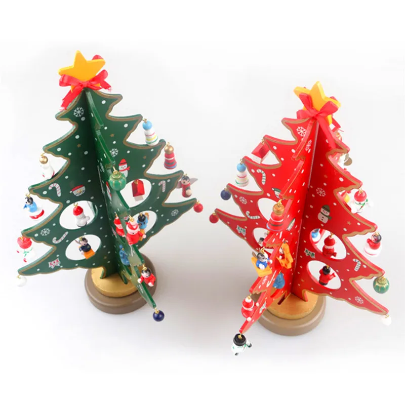 Creative DIY de Crăciun Ornament din Lemn de Brad de Crăciun Agățat de Crăciun Ornament Acasă Xmas Decor de Masă