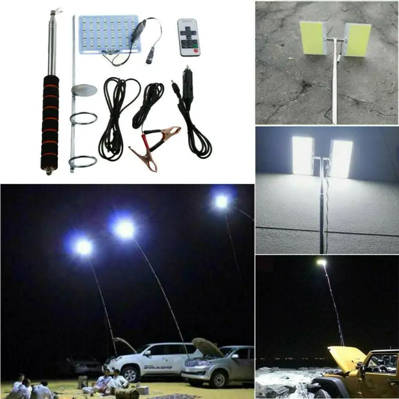 Portabil 48W de iluminat de lucru Telescopic COB Rod LED-uri Spotlight în aer liber Camping Lanternă de Lumină Lampă Drumeții, GRĂTAR în aer liber Camping