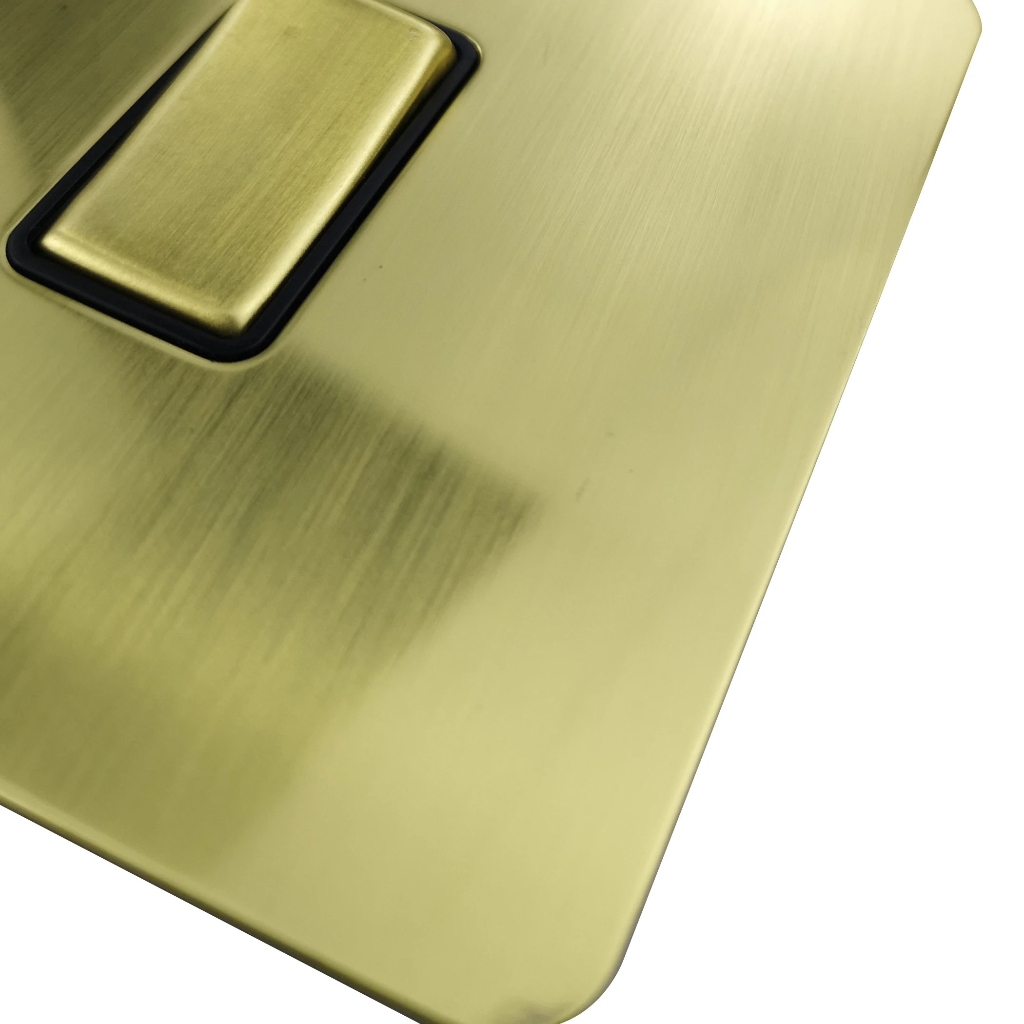 Wallpad Satin Gold 1 Banda 1 Mod sau 2 Modul Electric de Perete de Lumină basculantă Periat Alamă Oțel Inoxidabil Panou de Metal Buton