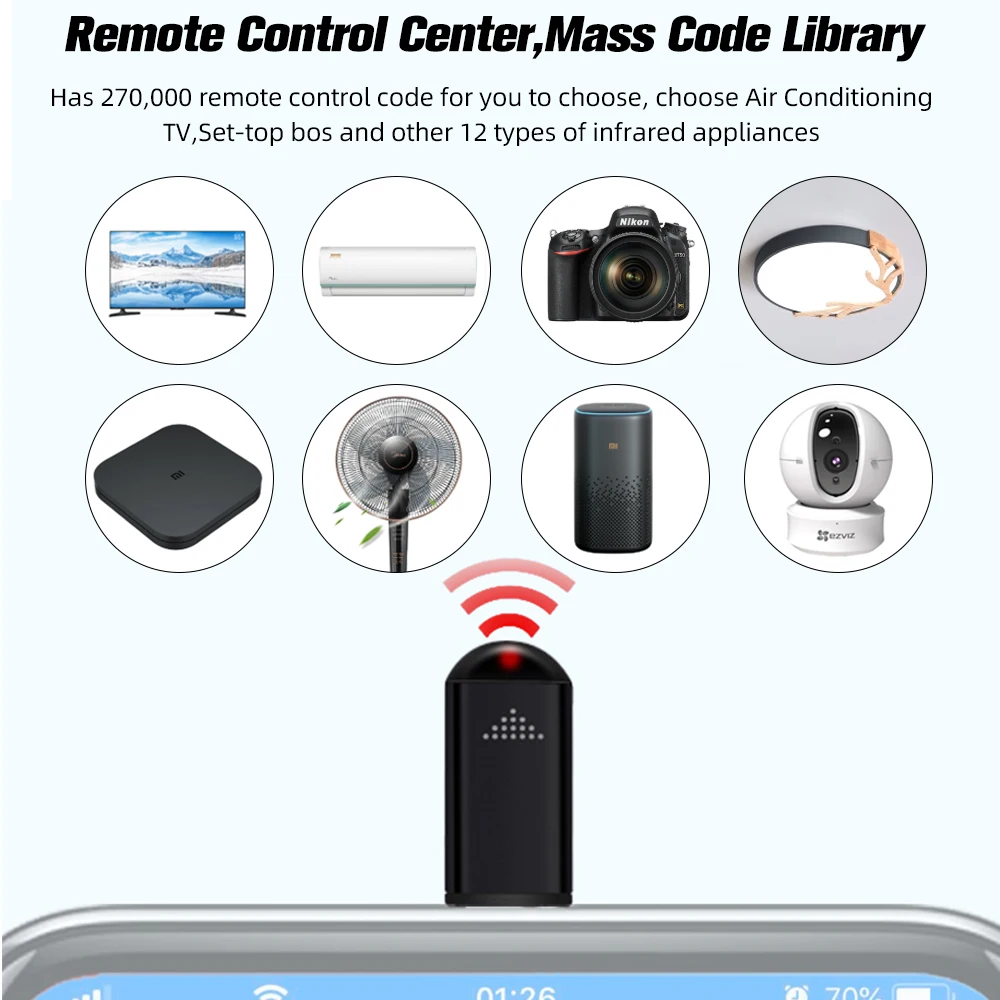 Smartphone Infraroșu Control de la Distanță APP Micro USB de Tip C IR USB, Adaptor Pentru aparat de aer conditionat TV Box Fan DVD Wireless Plug