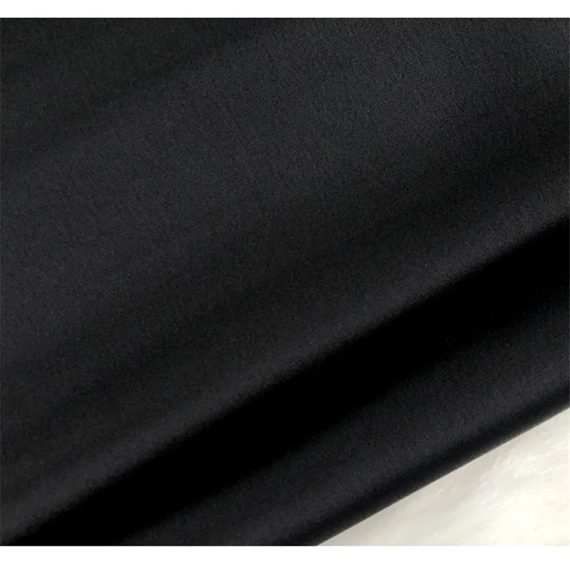 C1006 Acetat de Satin/Negru Solid Pata Tesatura/Lucios Mătăsos Piele-friendly/Rochie Formale Pijamale Cariera Costume Stofa/Senior țesături