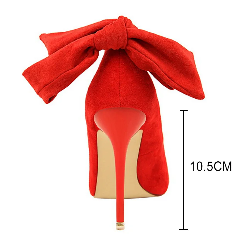 BIGTREE Pantofi cu Tocuri Înalte de piele de Căprioară Pantofi pentru Femei Fundita Femeie Pompe Stilet Doamnelor Pantofi de Femei de Bază a Pompei de Pantofi de Nunta Încălțăminte