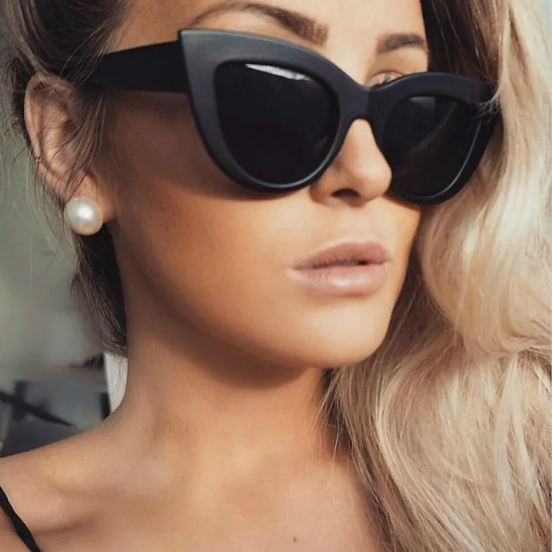 Moda Retro ochelari de Soare pentru Femei Brand Designer de Epocă Ochi de Pisica Negru Ochelari de Soare Femei Lady UV400 Oculos 2020 Nou